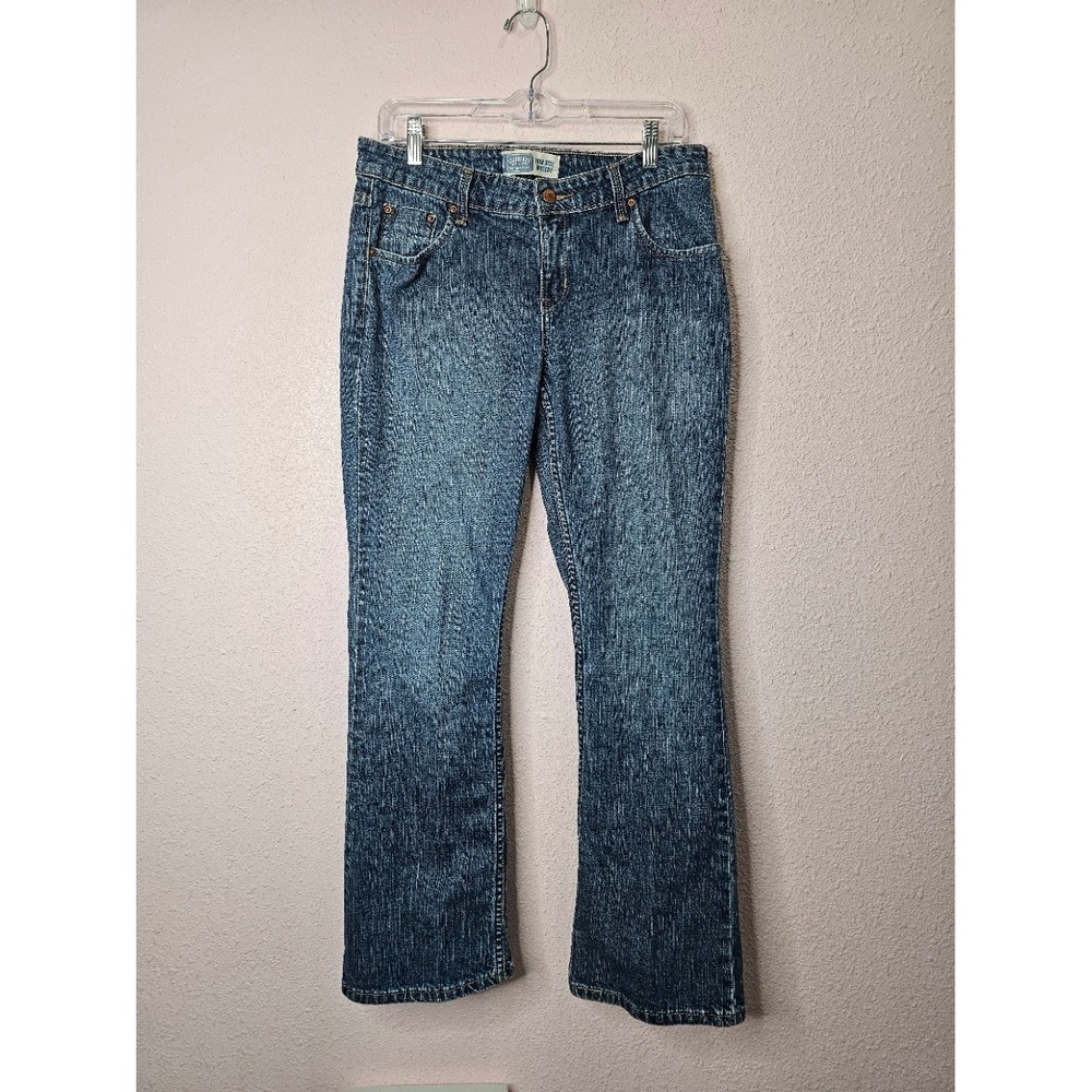 Signature by Levi Strauss‎ Womens Low Rise Bootcut Slub Denim Jeans Blue Size 10